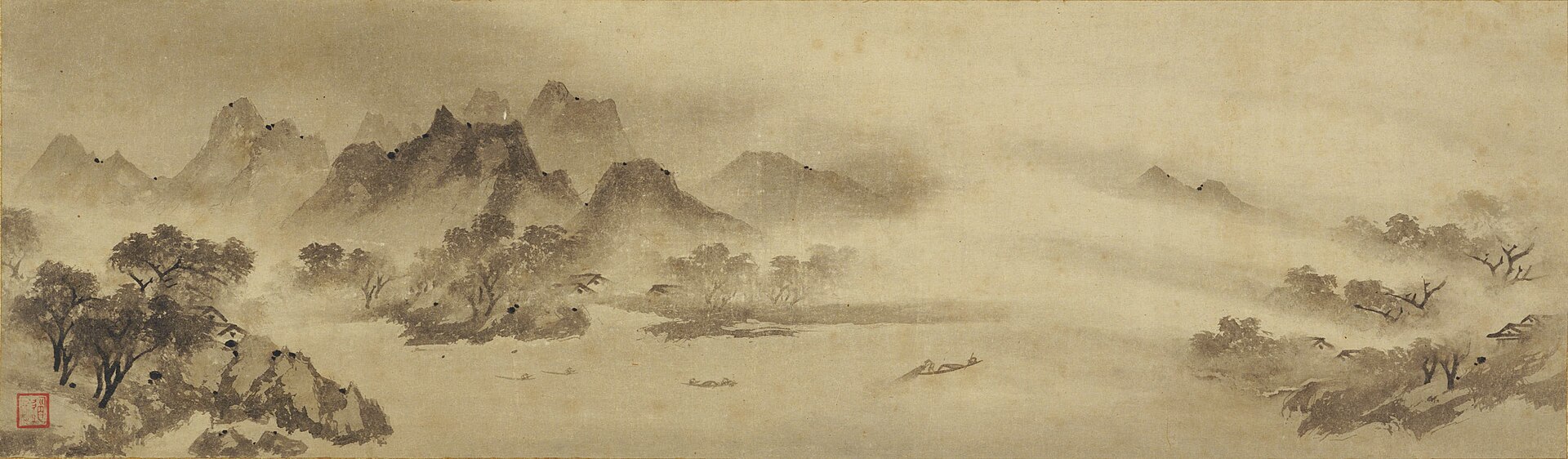 渔村夕照图（传）