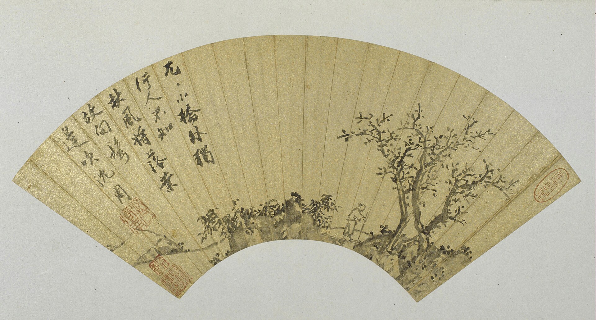 秋林图（扇面）
