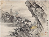 烟寺晚钟图